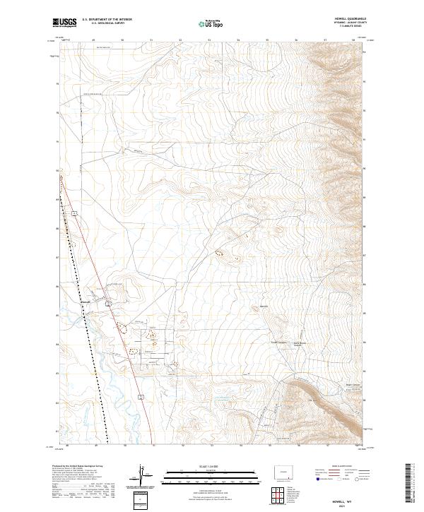 Howell, WY — USGS 7.5-minute topo (2021)