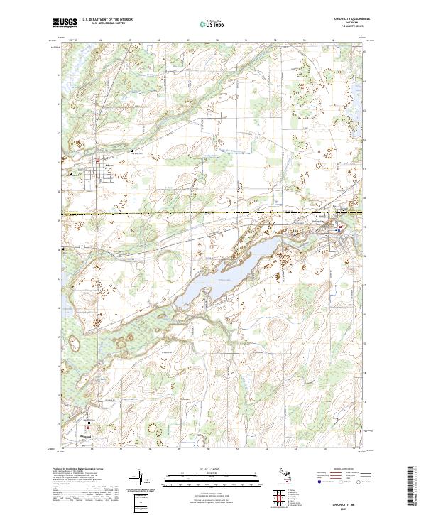 Union City, MI — USGS 7.5-minute topo (2023)
