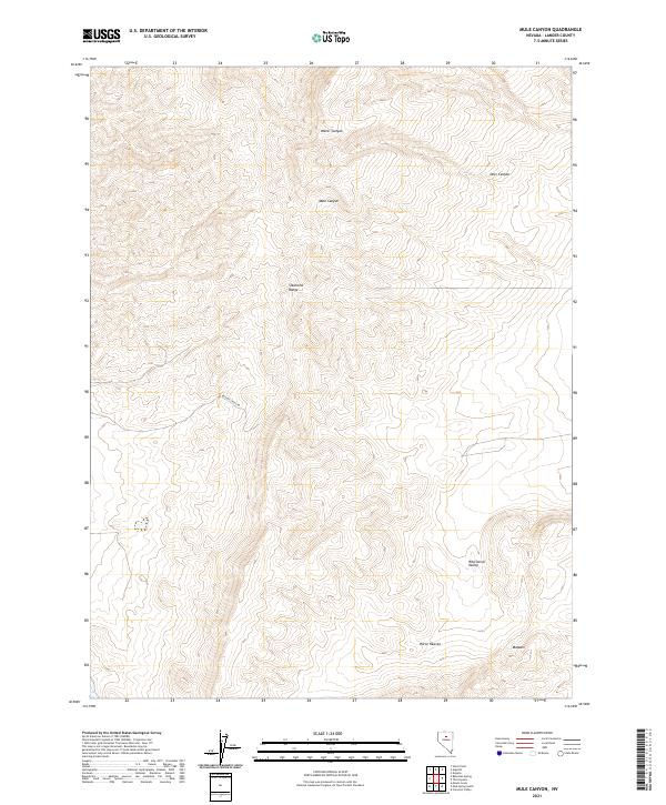 Mule Canyon, NV — USGS 7.5-minute topo (2021)