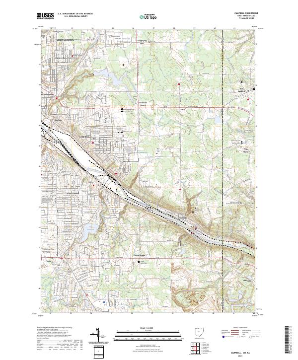 Campbell, OH-PA — USGS 7.5-minute topo (2023)