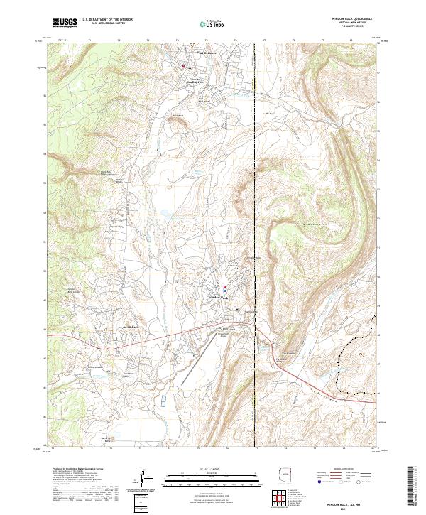 Window Rock, AZ-NM — USGS 7.5-minute topo (2021)