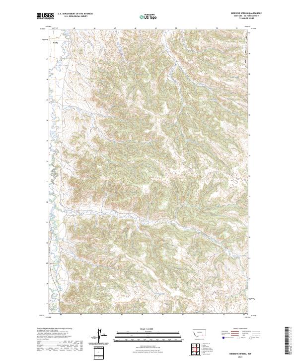 Birdseye Spring, MT — USGS 7.5-minute topo (2024)