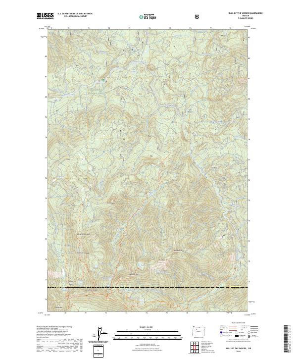 Bull of the Woods, OR — USGS 7.5-minute topo (2023)