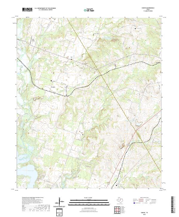 Comyn, TX — USGS 7.5-minute topo (2022)