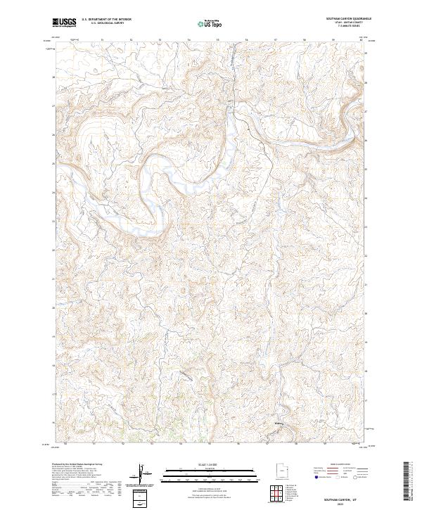 Southam Canyon, UT — USGS 7.5-minute topo (2023)