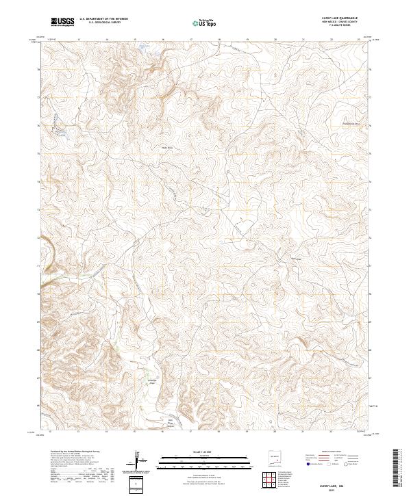 Lucky Lake, NM — USGS 7.5-minute topo (2023)