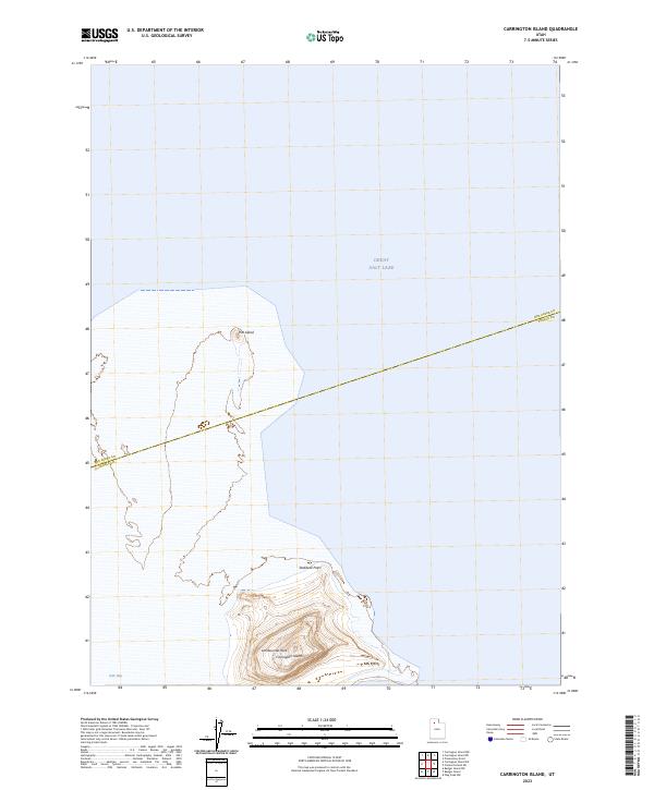 Carrington Island, UT — USGS 7.5-minute topo (2023)
