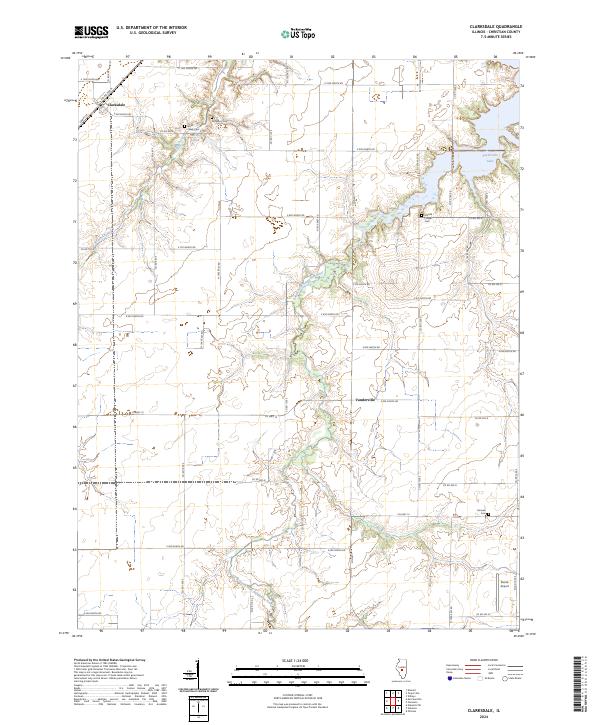 Clarksdale, IL — USGS 7.5-minute topo (2024)