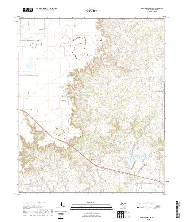 Haystack Mountain, TX — USGS 7.5-minute topo (2022)