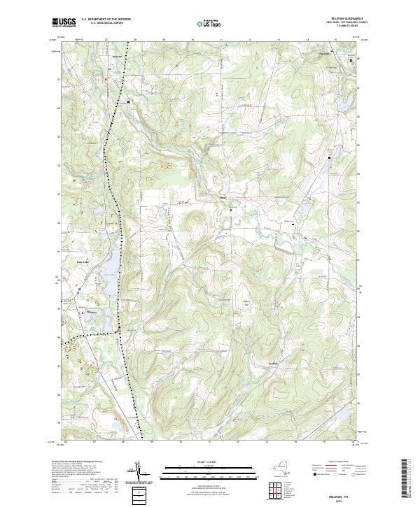 Delevan, NY — USGS 7.5-minute topo (2023)