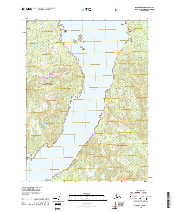 Ketchikan B-4 SW, AK — USGS 7.5-minute topo (2021)