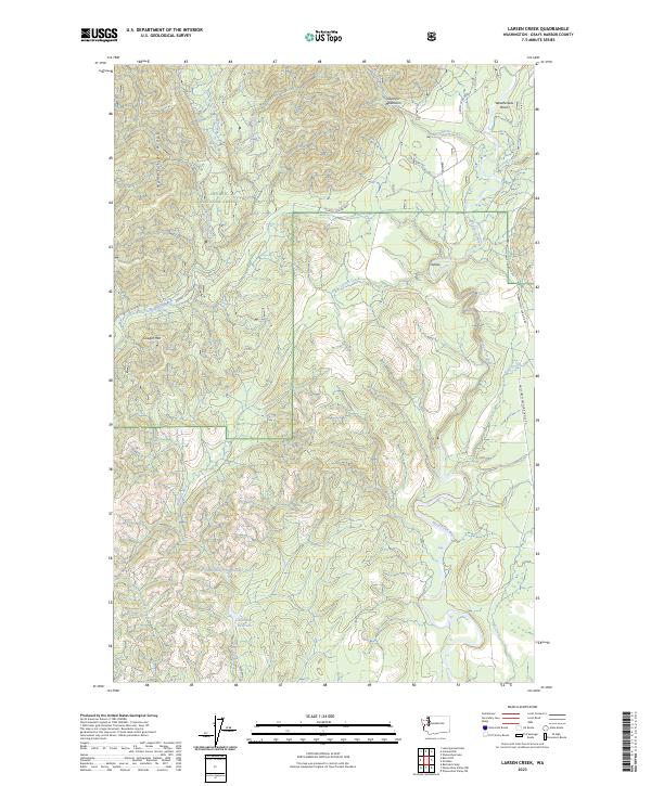 Larsen Creek, WA — USGS 7.5-minute topo (2023)