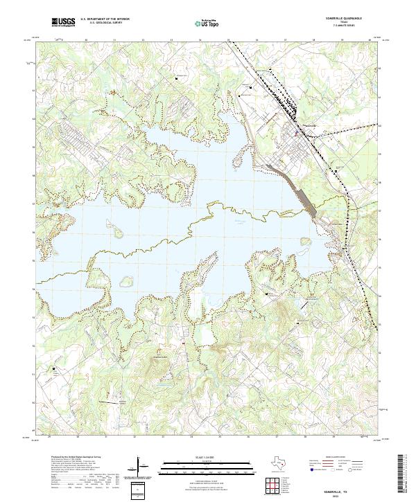Somerville, TX — USGS 7.5-minute topo (2022)