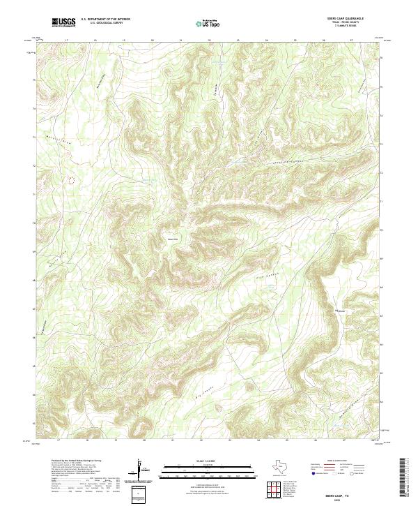 Ebers Camp, TX — USGS 7.5-minute topo (2022)