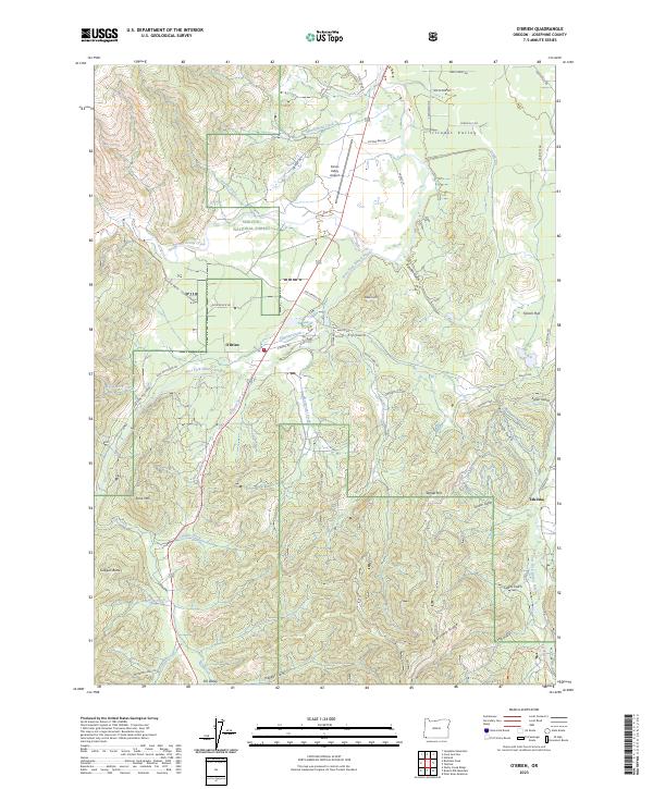O'Brien, OR — USGS 7.5-minute topo (2023)