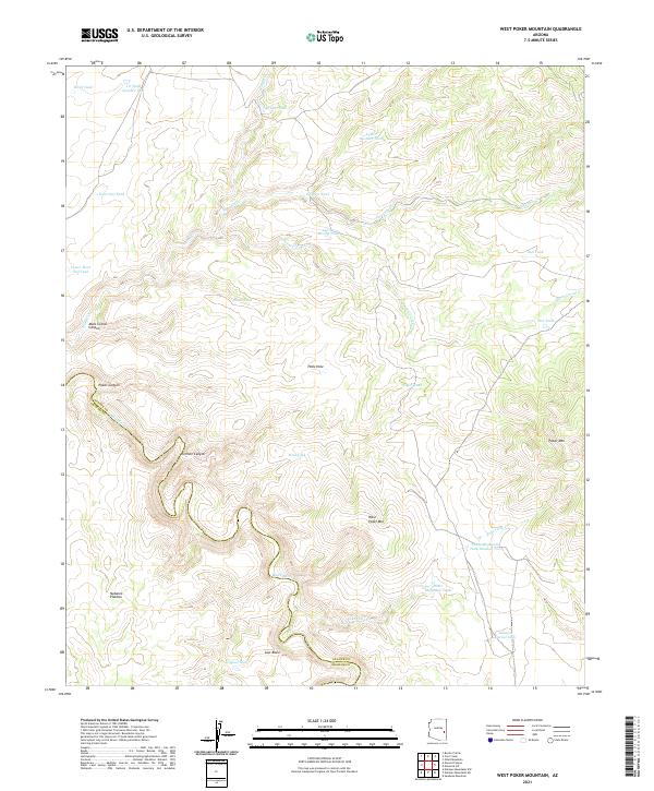 West Poker Mountain, AZ — USGS 7.5-minute topo (2021)