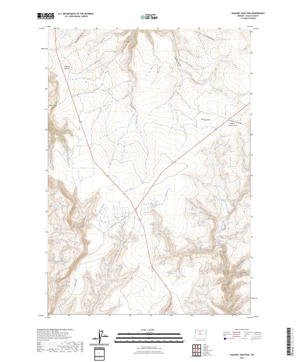 Shaniko Junction, OR — USGS 7.5-minute topo (2023)