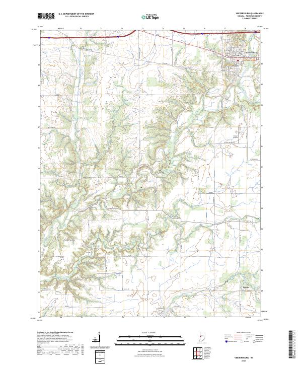 Veedersburg, IN — USGS 7.5-minute topo (2022)