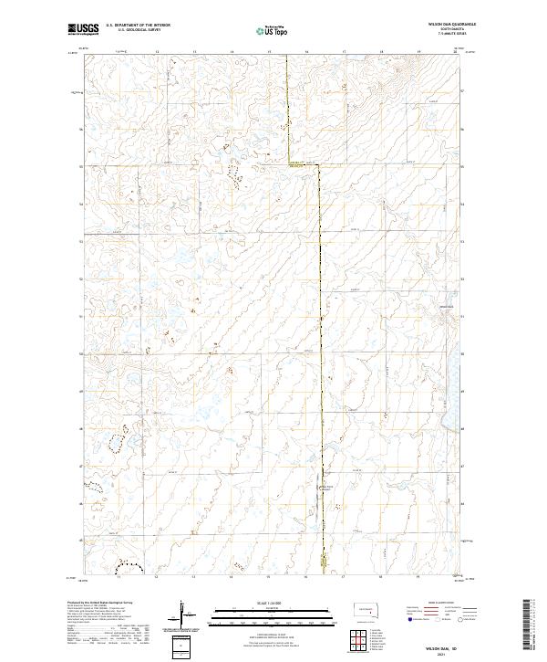 Wilson Dam, SD — USGS 7.5-minute topo (2021)