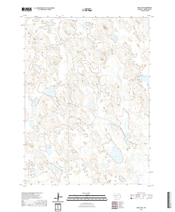 Bean Lake, NE — USGS 7.5-minute topo (2021)