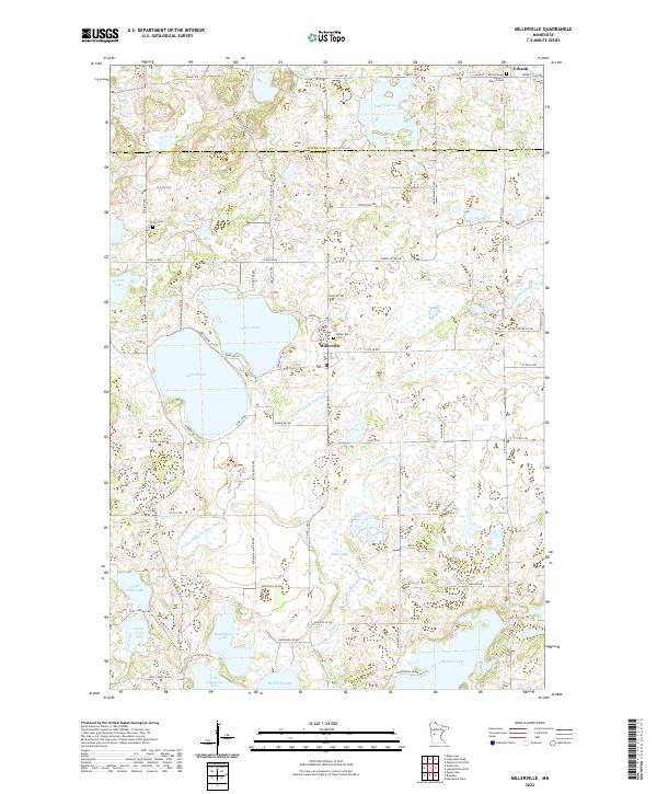 Millerville, MN — USGS 7.5-minute topo (2022)