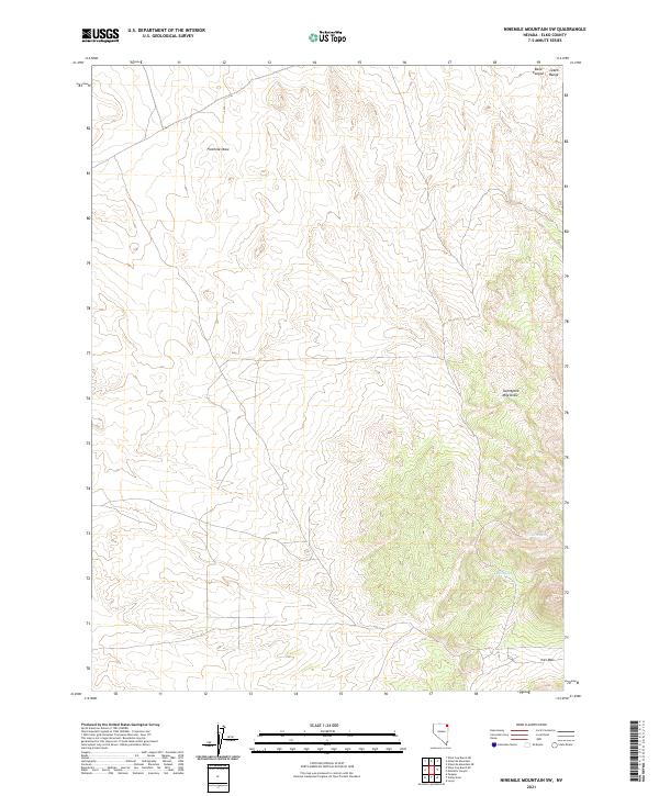 Ninemile Mountain SW, NV — USGS 7.5-minute topo (2021)
