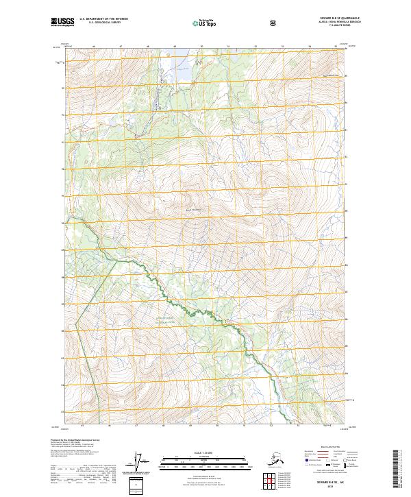 Seward B-8 SE, AK — USGS 7.5-minute topo (2023)