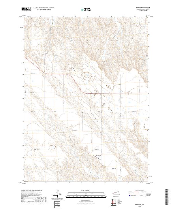 Brule NW, NE — USGS 7.5-minute topo (2021)