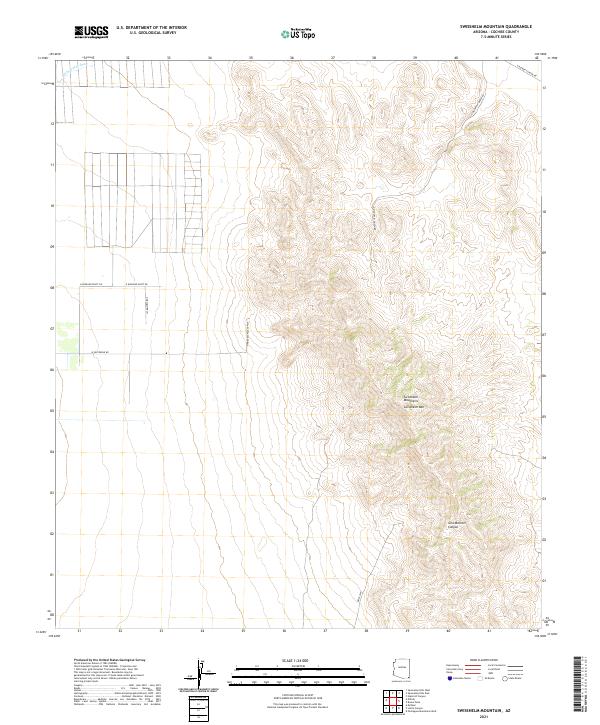 Swisshelm Mountain, AZ — USGS 7.5-minute topo (2021)