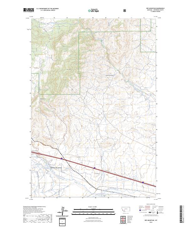 Dry Mountain, MT — USGS 7.5-minute topo (2024)