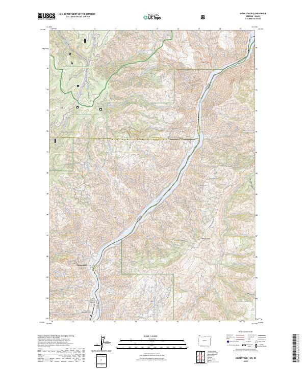 Homestead, OR-ID — USGS 7.5-minute topo (2023)