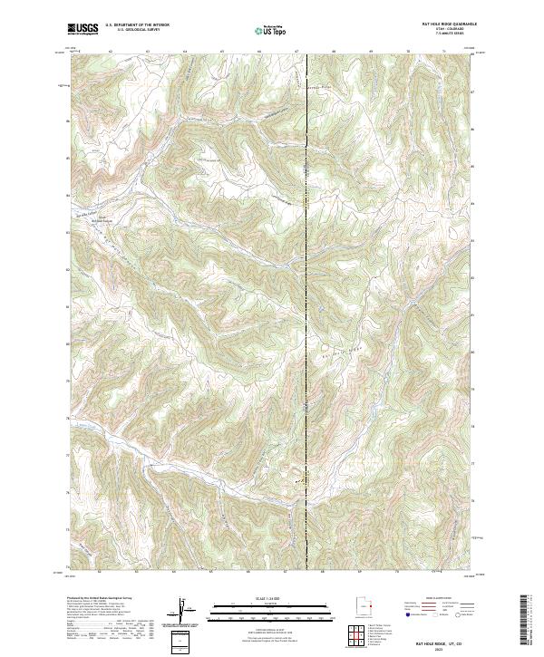Rat Hole Ridge, UT-CO — USGS 7.5-minute topo (2023)