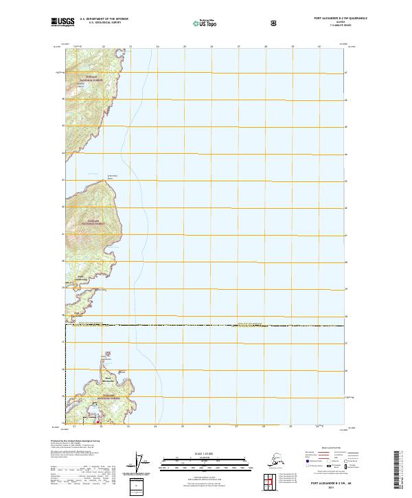 Port Alexander B-2 SW, AK — USGS 7.5-minute topo (2021)