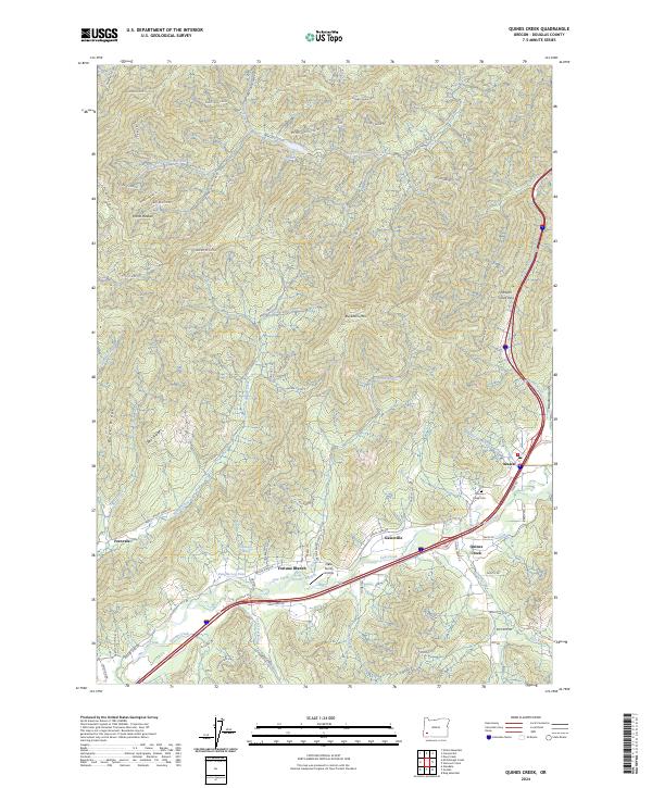 Quines Creek, OR — USGS 7.5-minute topo (2024)