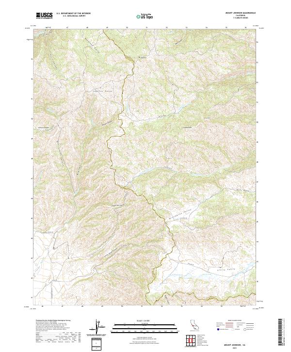 Mount Johnson, CA — USGS 7.5-minute topo (2021)