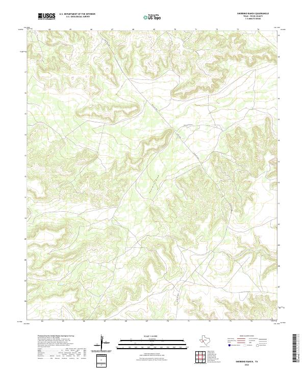 Sherbino Ranch, TX — USGS 7.5-minute topo (2022)
