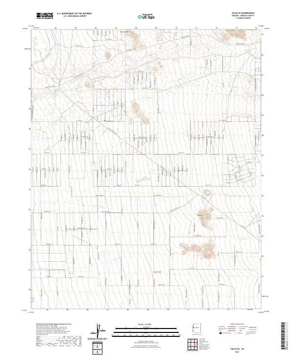 Yucca SE, AZ — USGS 7.5-minute topo (2021)