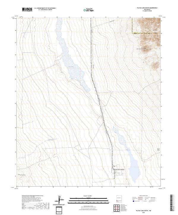 Playas Lake South, NM — USGS 7.5-minute topo (2023)