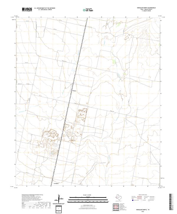Verhalen North, TX — USGS 7.5-minute topo (2022)