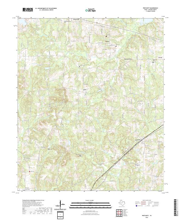 Pritchett, TX — USGS 7.5-minute topo (2022)