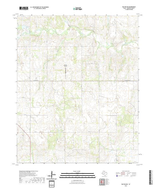Kelton NW, TX — USGS 7.5-minute topo (2022)