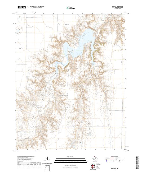 Waka SW, TX — USGS 7.5-minute topo (2022)