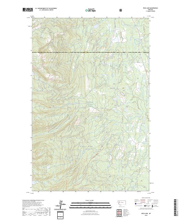 Peck Lake, MT — USGS 7.5-minute topo (2024)