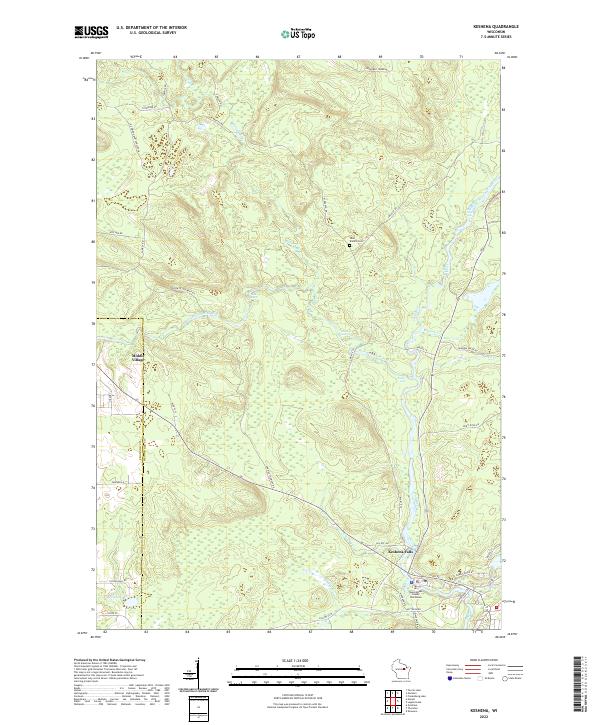 Keshena, WI — USGS 7.5-minute topo (2022)