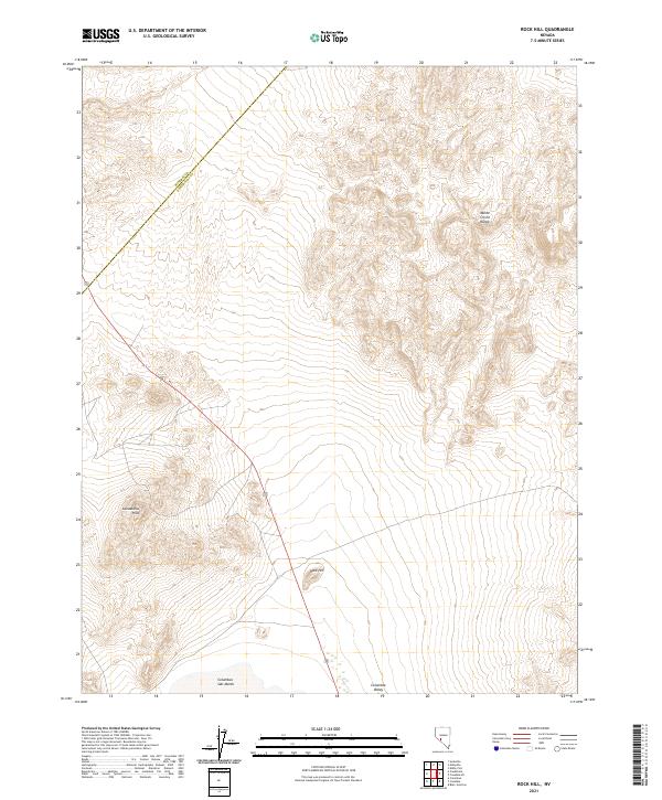 Rock Hill, NV — USGS 7.5-minute topo (2021)