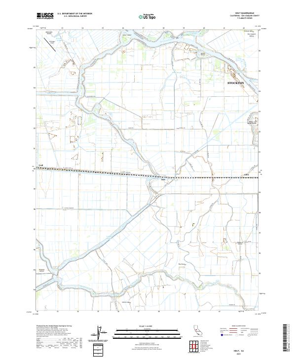 Holt, CA — USGS 7.5-minute topo (2021)