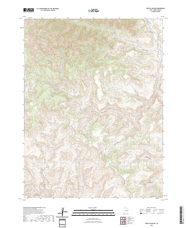 Turtle Canyon, UT — USGS 7.5-minute topo (2023)