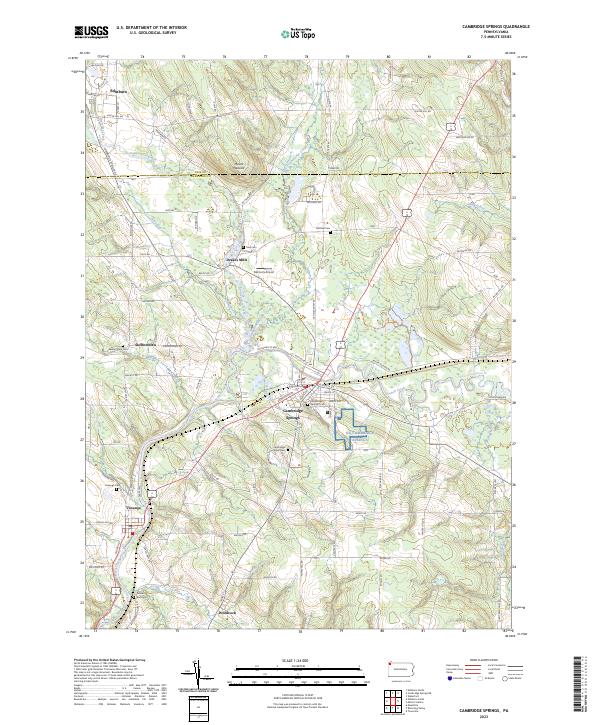 Cambridge Springs, PA — USGS 7.5-minute topo (2023)