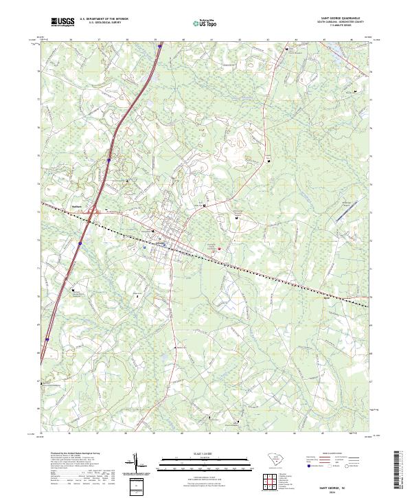 Saint George, SC — USGS 7.5-minute topo (2024)
