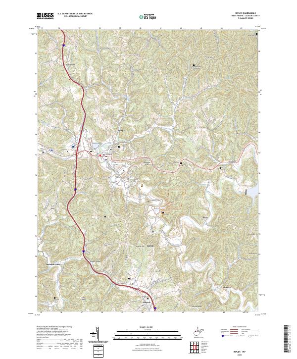 Ripley, WV — USGS 7.5-minute topo (2023)